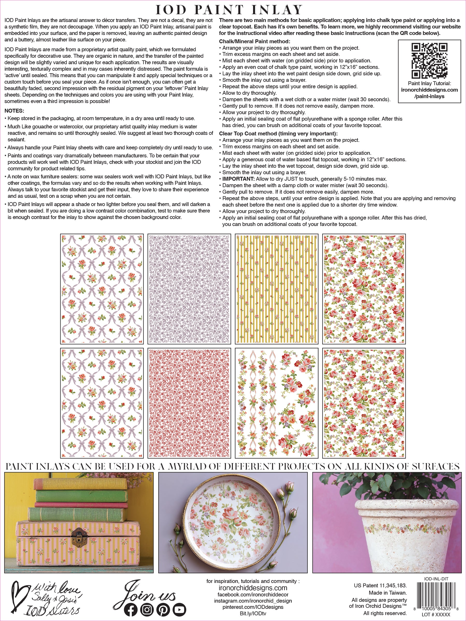 IOD Paint Inlay - Ditsy Blooms