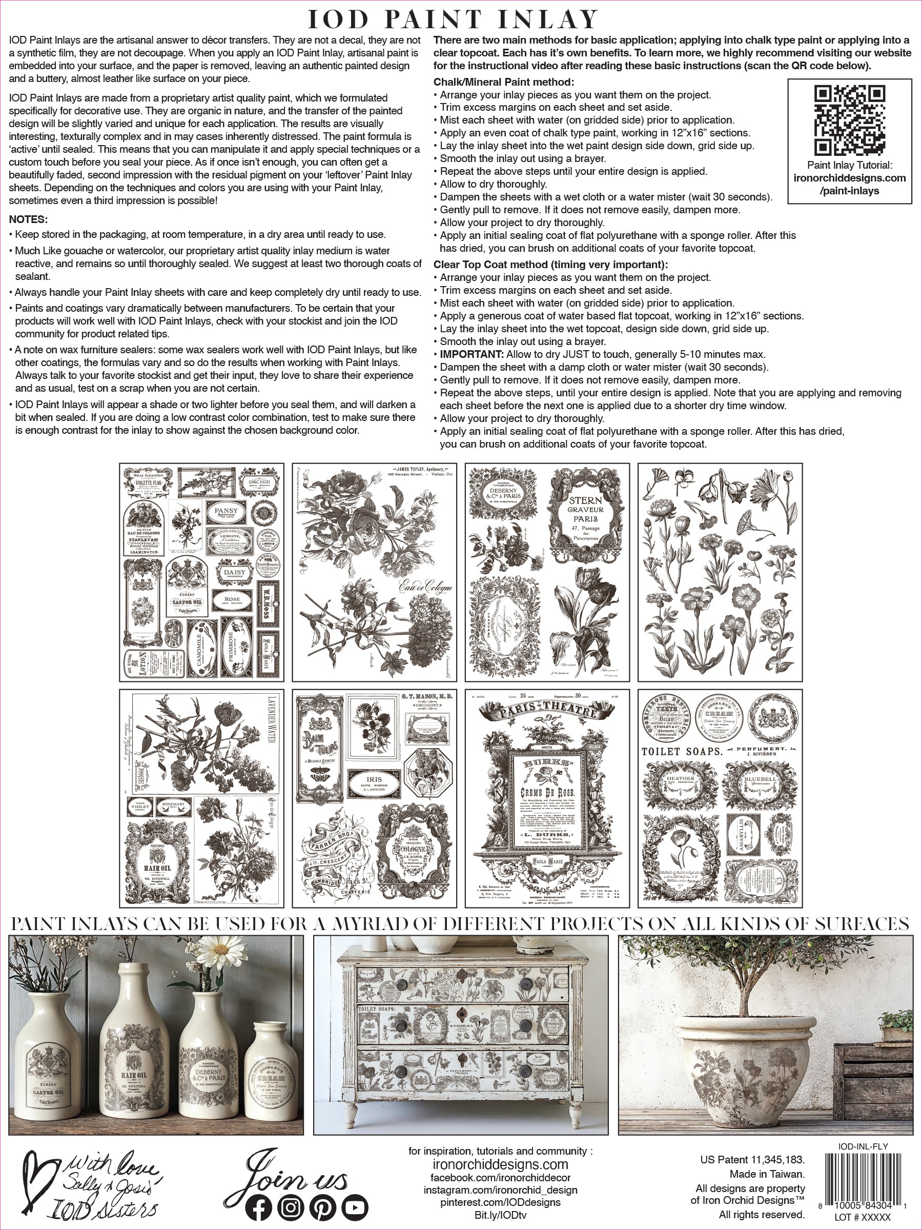 IOD Paint Inlay - Floriography