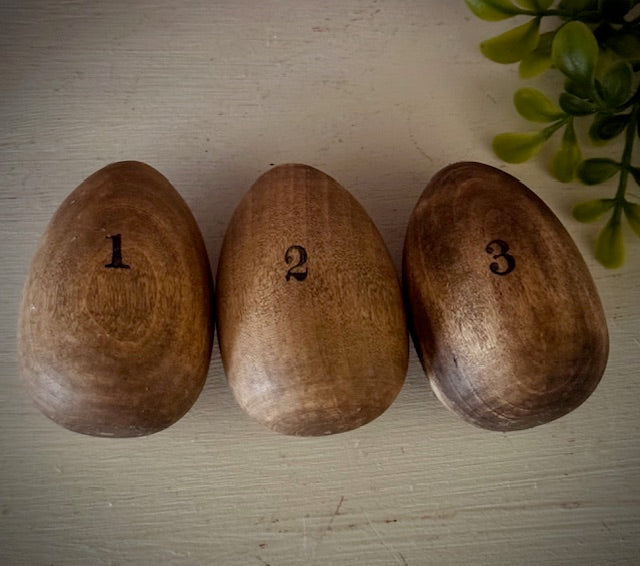 Lola's Hand-Designed Wooden Eggs