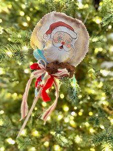 Lola's Christmas Starry-Eyed Santa on a Stick