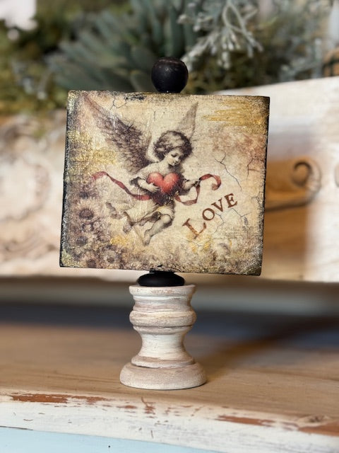 Lola's Valentine Decorative Convo Block with stand - Valentine Angel