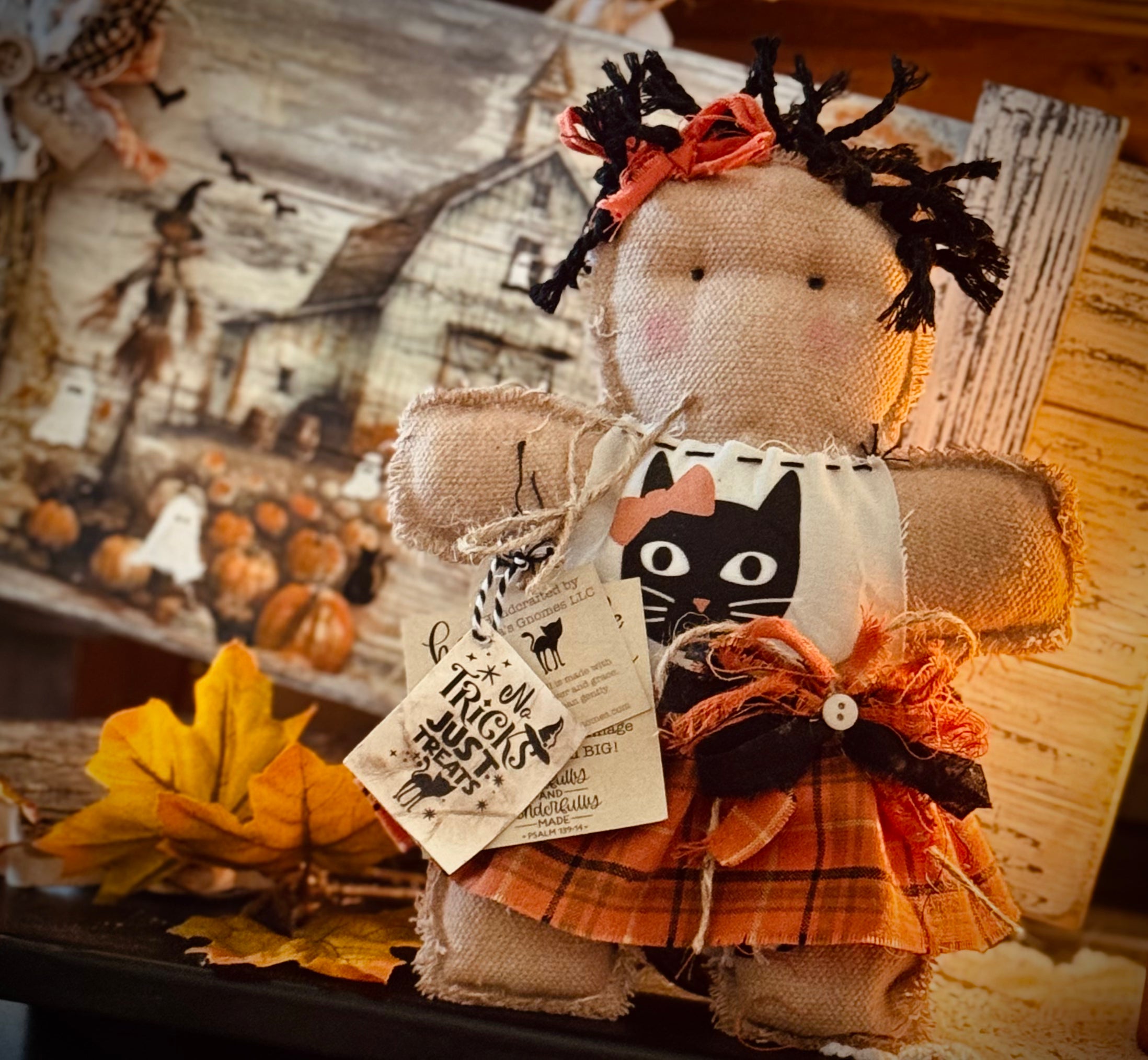 Lola's Primitive Gingerbread kiddo - No Tricks Just Treats