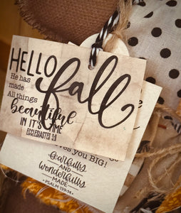 Lola's Primitive Gingerbread kiddo - Hello Fall
