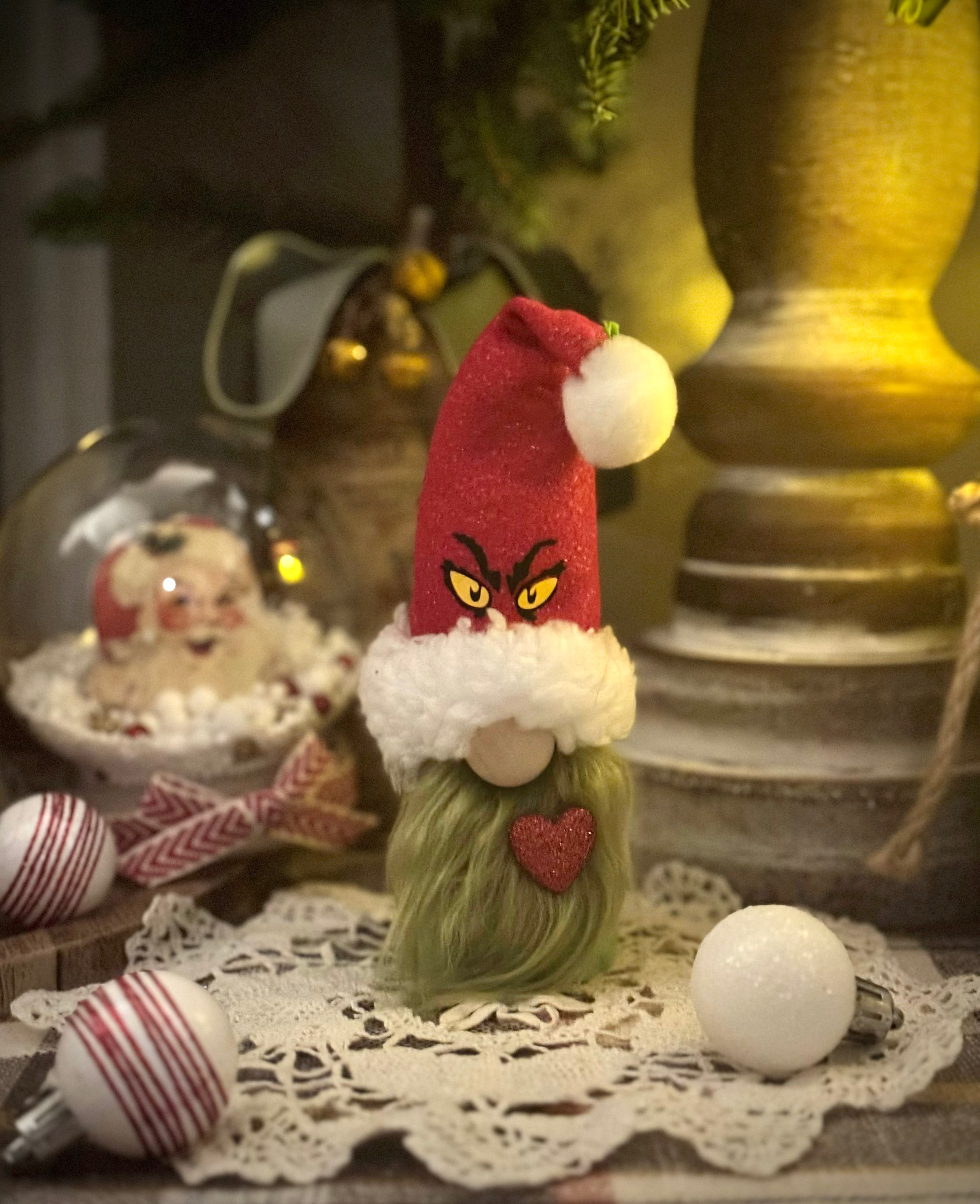 Lola's Grinchy gnome
