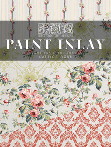 IOD Paint Inlay - Lattice Rose Pad