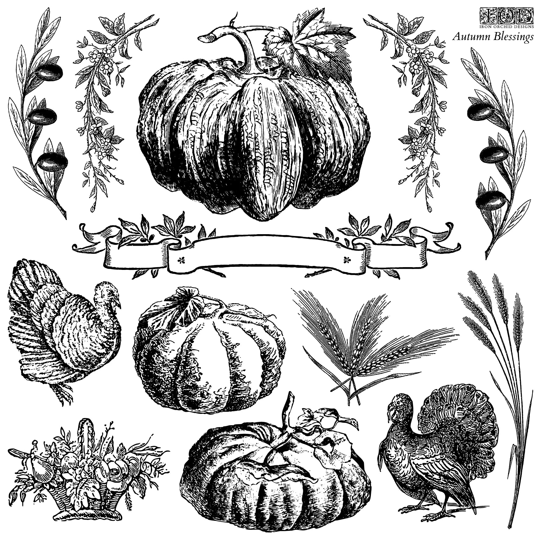 IOD Stamp - Autumn Blessings