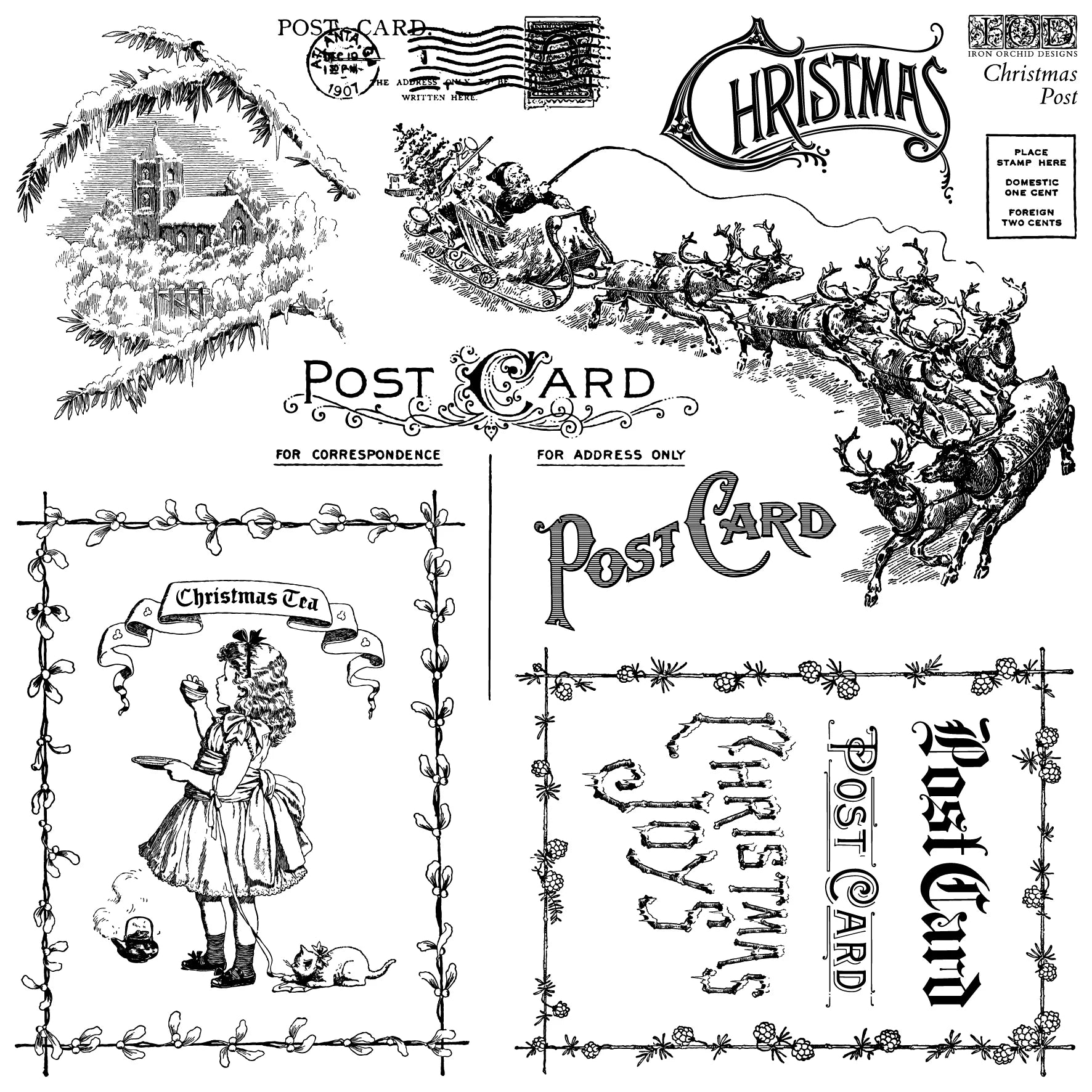 IOD Stamp - Christmas Post