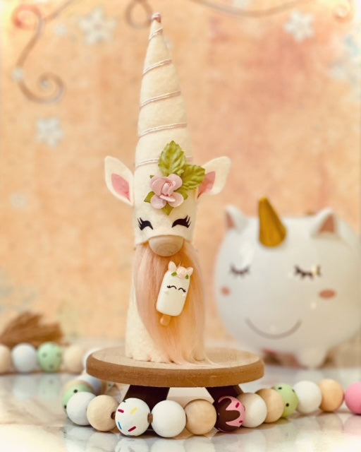 Lola's Unicorn ice cream gnome - LolasGnomesMerch